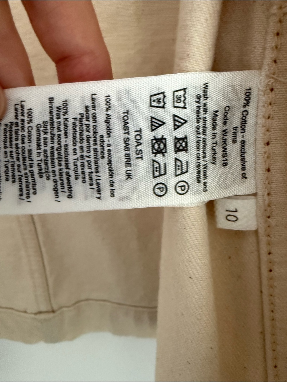 TOAST Hal workwear denim jacket in ecru- UK 10/ US 6 NWT - Picture 5 of 8